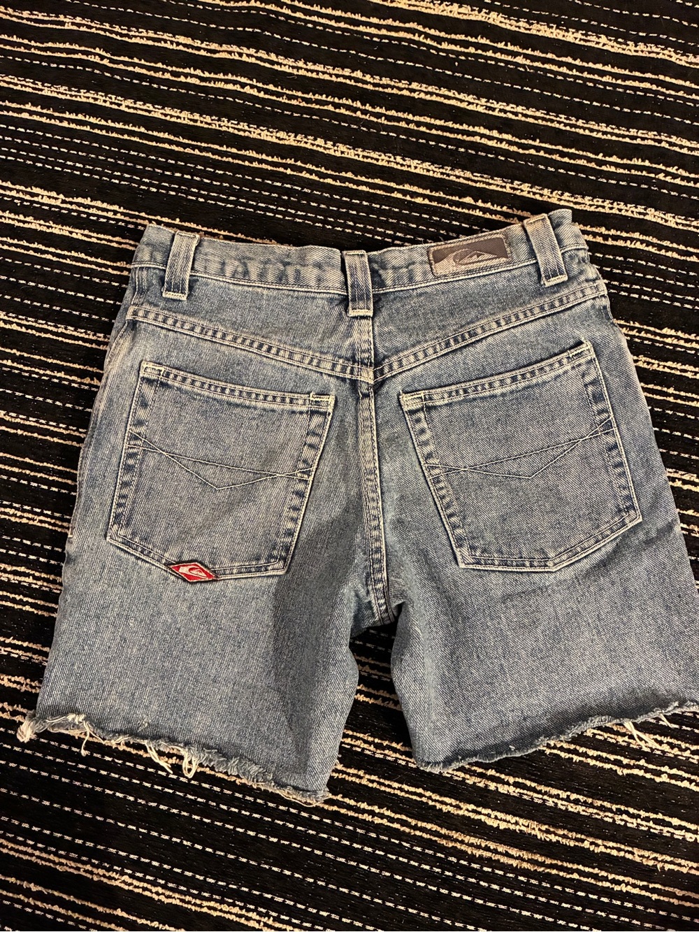 Quiksilver Denim Shorts with Red Logo Tab